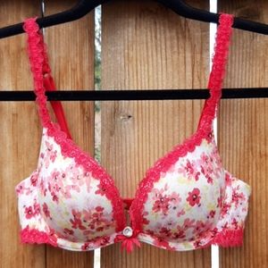 VS padded push up bra floral print 32B
